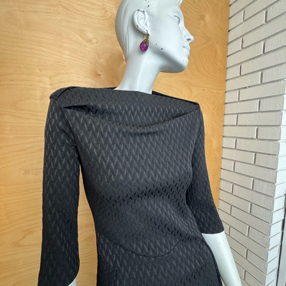 Elegant Black Textured Dress